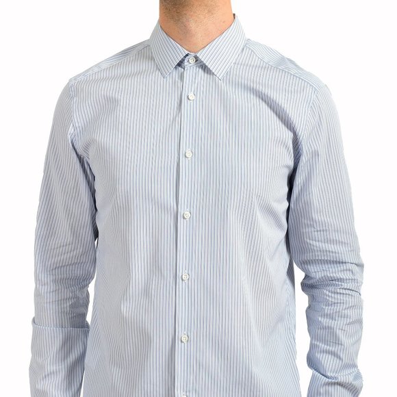Hugo Boss Men's "T-Charlie" Multi-Color Slim Fit Striped Long Sleeve Dress Shirt - Picture 1 of 9